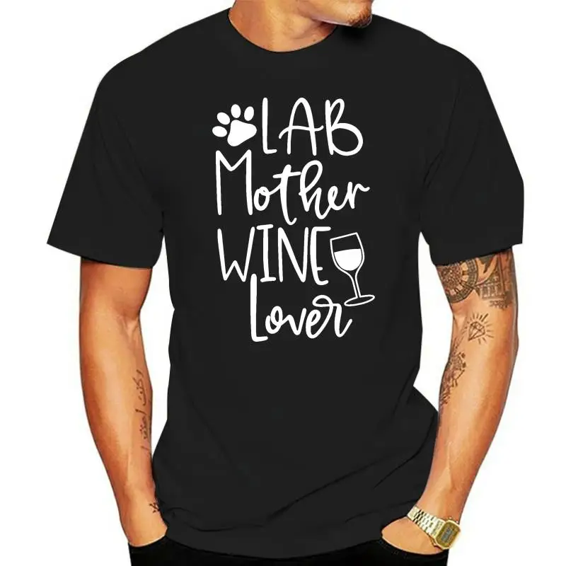 Dog Wine Labrador Lab Mom Shirt Tee Women-Women's T-Shirt-Black Mothers Day Gift