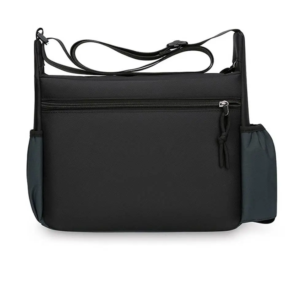 

Мужская сумка через плечо большой вместимости с боковым карманом и светоотражающей полосой, деловая сумка-мессенджер, легкая ткань Оксфорд