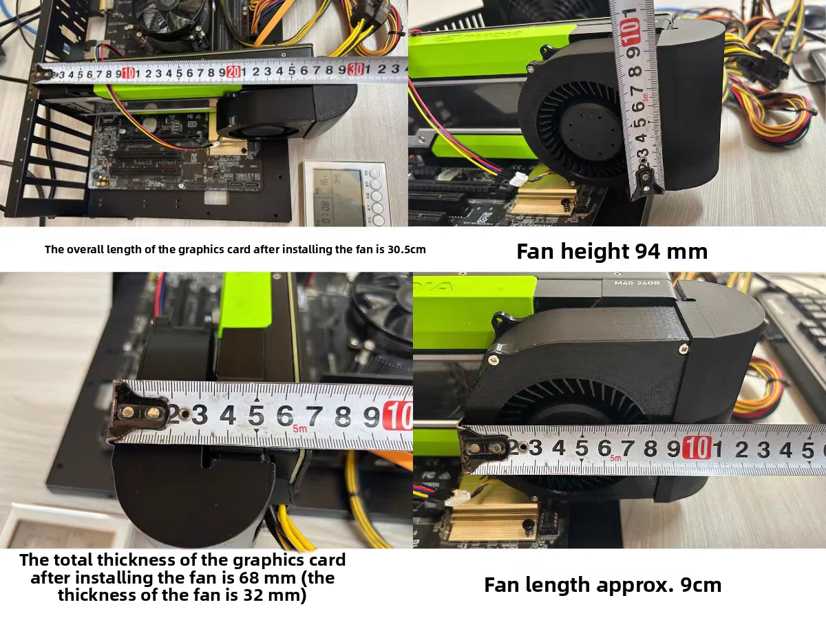 High quality P100, P40, M40, K80 graphics cards modified with active folding heat dissipation components