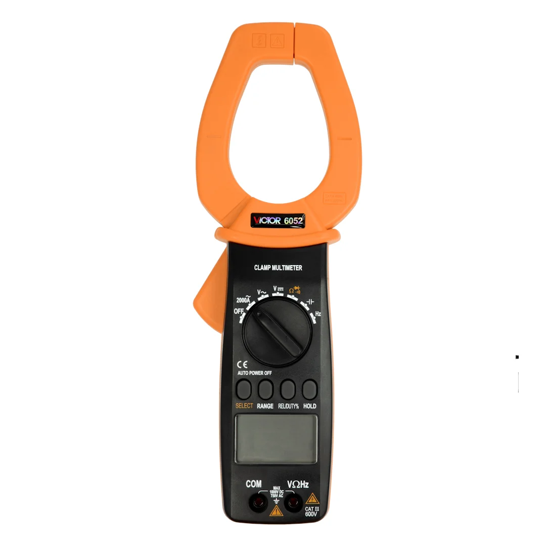 VICTOR 6052 600g weight low price true rms digital clamp meter multimeter with duty cycle low voltage display diode test