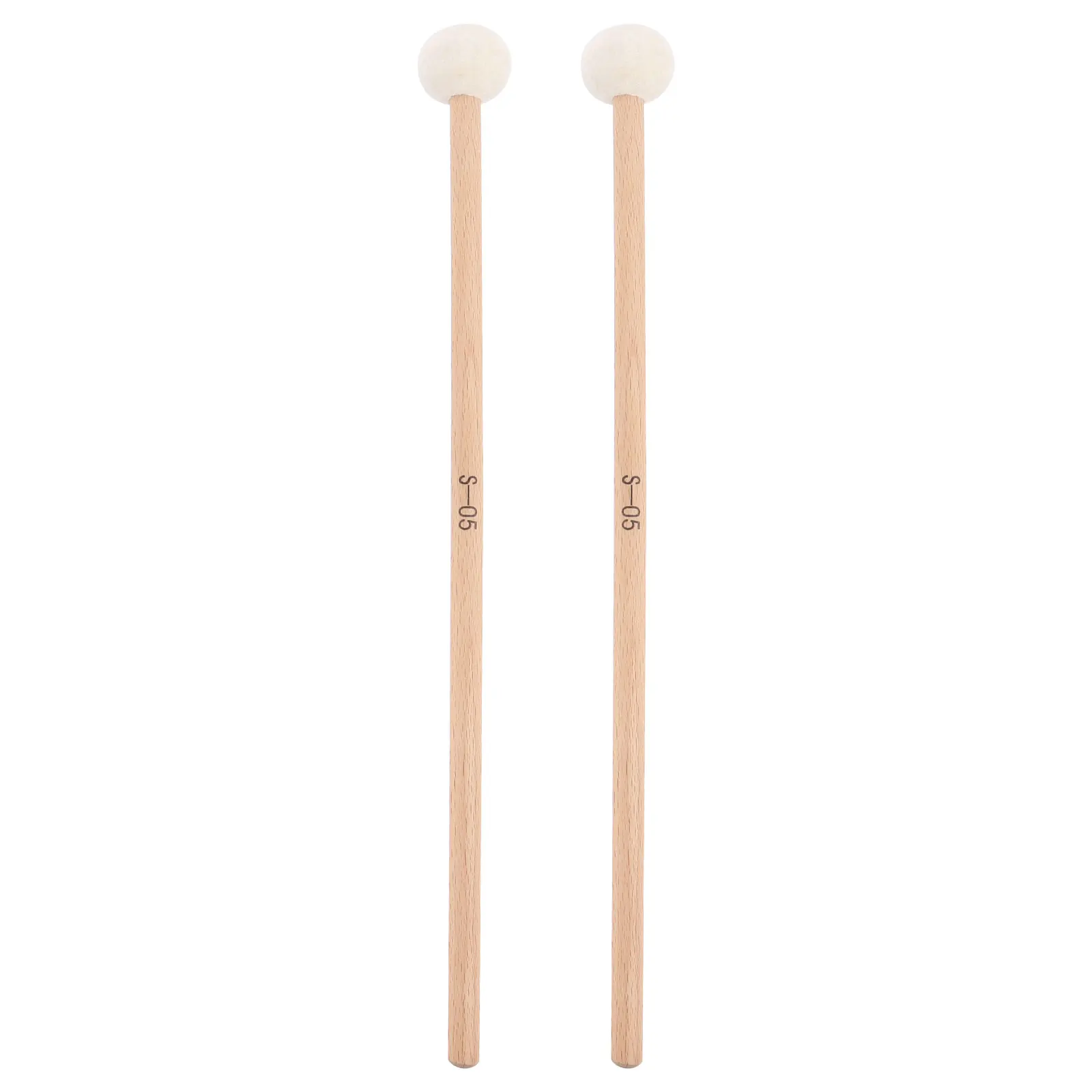 

Wooden H Timpani Mallets Felt Head Drumsticks Professional Percussion Musical Instrument Accessory Safe Environmental