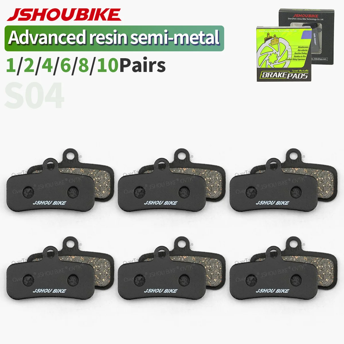 

JSHOUBIKE Advanced Semi-metal Bicycle brake pads for SUR-RON Light Bee,TALARIA,ZEE 640,QUADIEM,Shimano M810, MT420,M9120