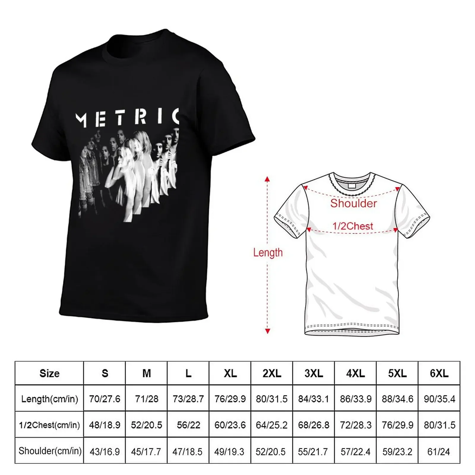 Metric Band T-Shirt blue archive basketball graphic tees sports fans shirts men