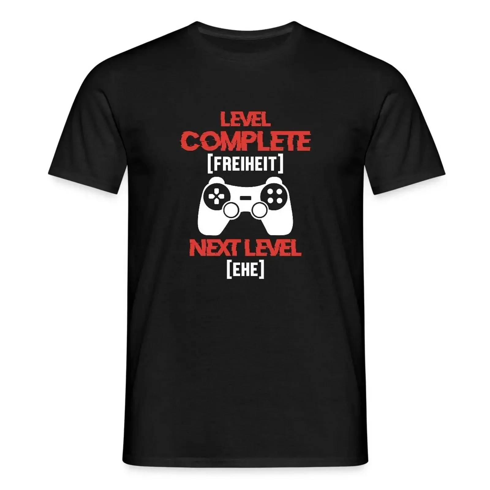JGA Gamer T Shirt Level Complete Freiheit Next Ehe Männer vintage Washed fashion homme Stylish Soft Top For Everyday Wear