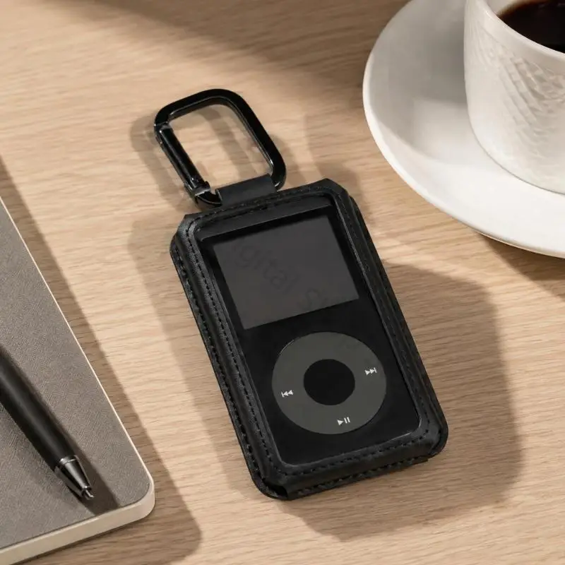 96BA MP3-Player-Hülle mit transparenter Vorderseite für Innioasis G 1/G3, mit Mikrofaser-PU-Körper, genähten Kanten und – Detail 4