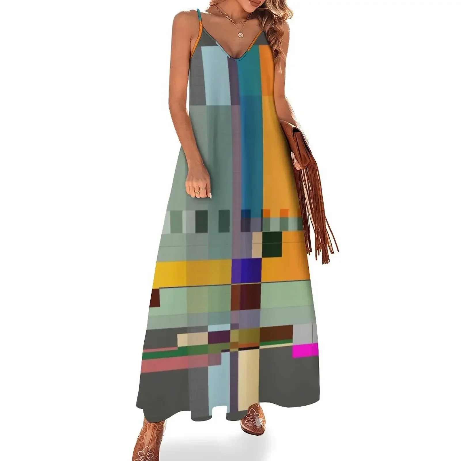 Mondrian Sleeveless Dress dress dresses beach outfits for women prom dresses 2025 Dress