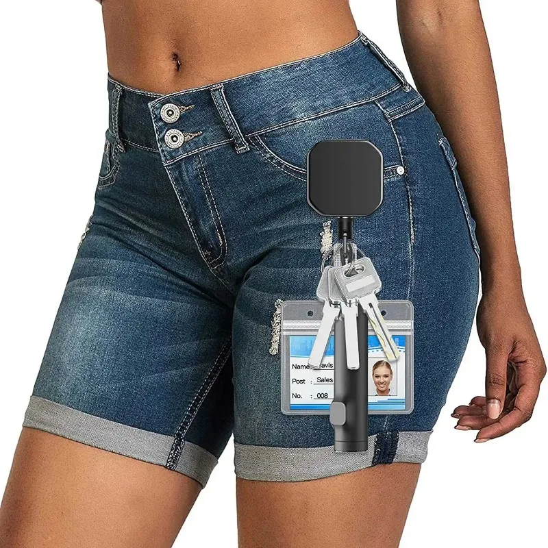 مكافحة فقدان وسهلة السحب مشبك من قابل للسحب مفتاح سلسلة حزام شارة بكرة كليب مربع الإكسسوارات الفقرة السيارات مفتاح سلسلة