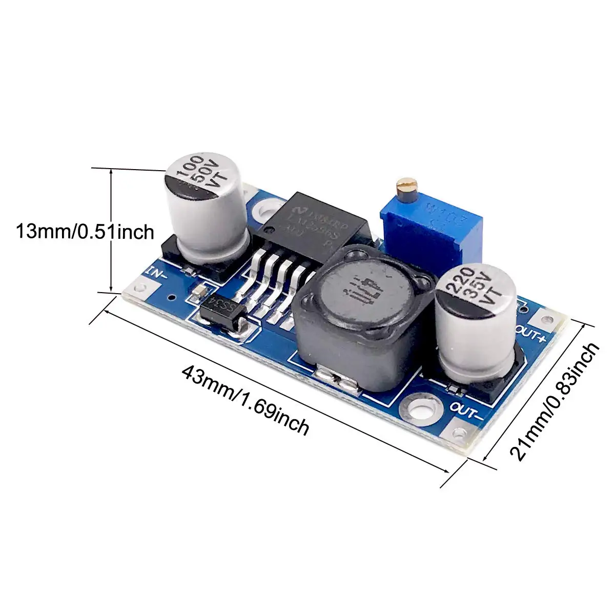 LM2596 Wysokowydajny regulator napięcia DC na DC 3.2-35V na 1.25-30V Przetwornica Buck DIY Zasilacz Moduł obniżający napięcie