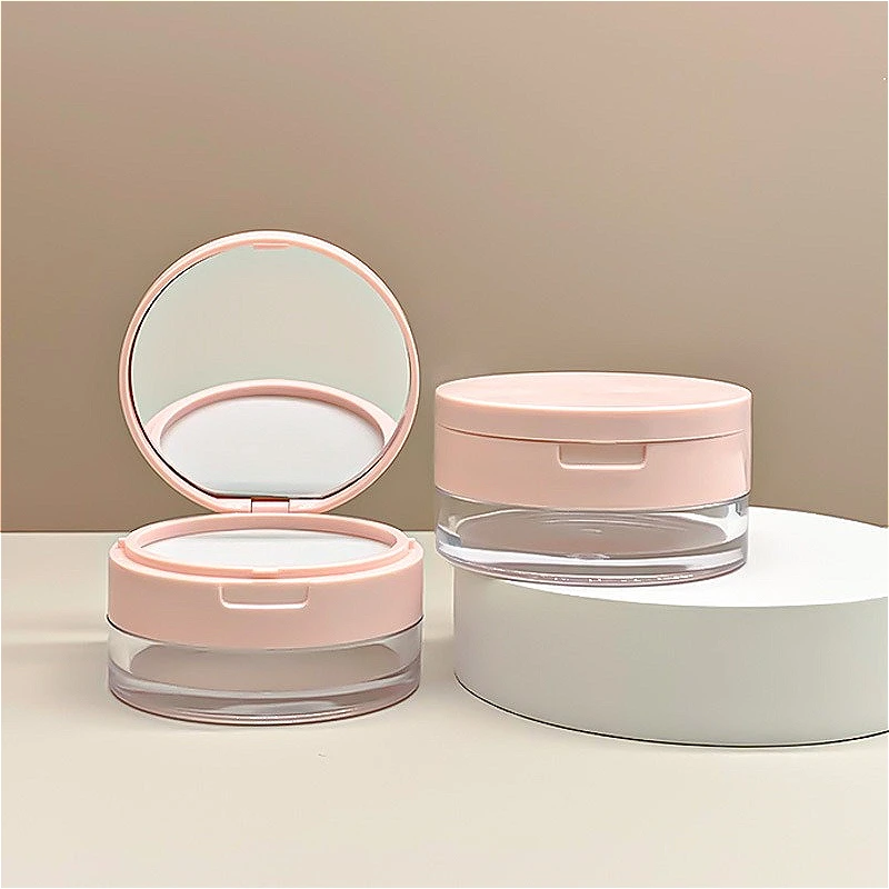 بودرة سائبة قابلة للطي 20 جرام مدمجة مع شبكة مرنة، حاوية مكياج قابلة لإعادة الملء لوضع البودرة وبودرة الوجه #3