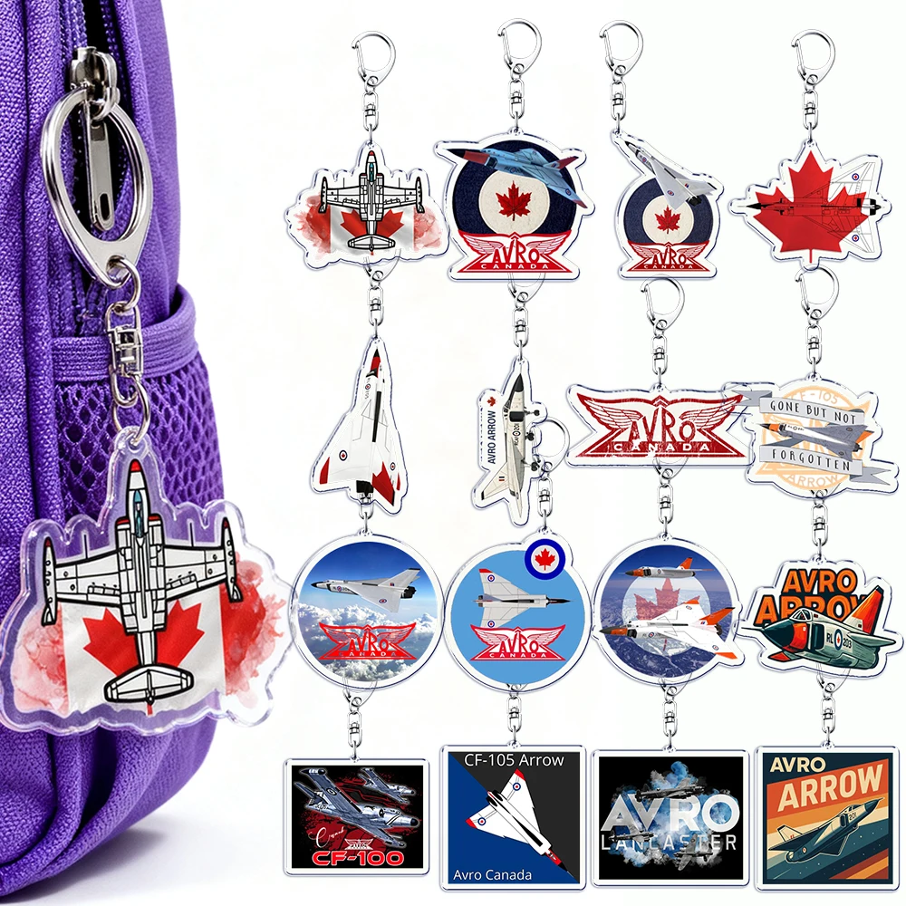كندا أفرو السهم المفاتيح للملحقات Cf 105 Rcaf التصحيح إد السهام القتالية الطائرات Keyrings سلسلة مفاتيح المشجعين الهدايا #1