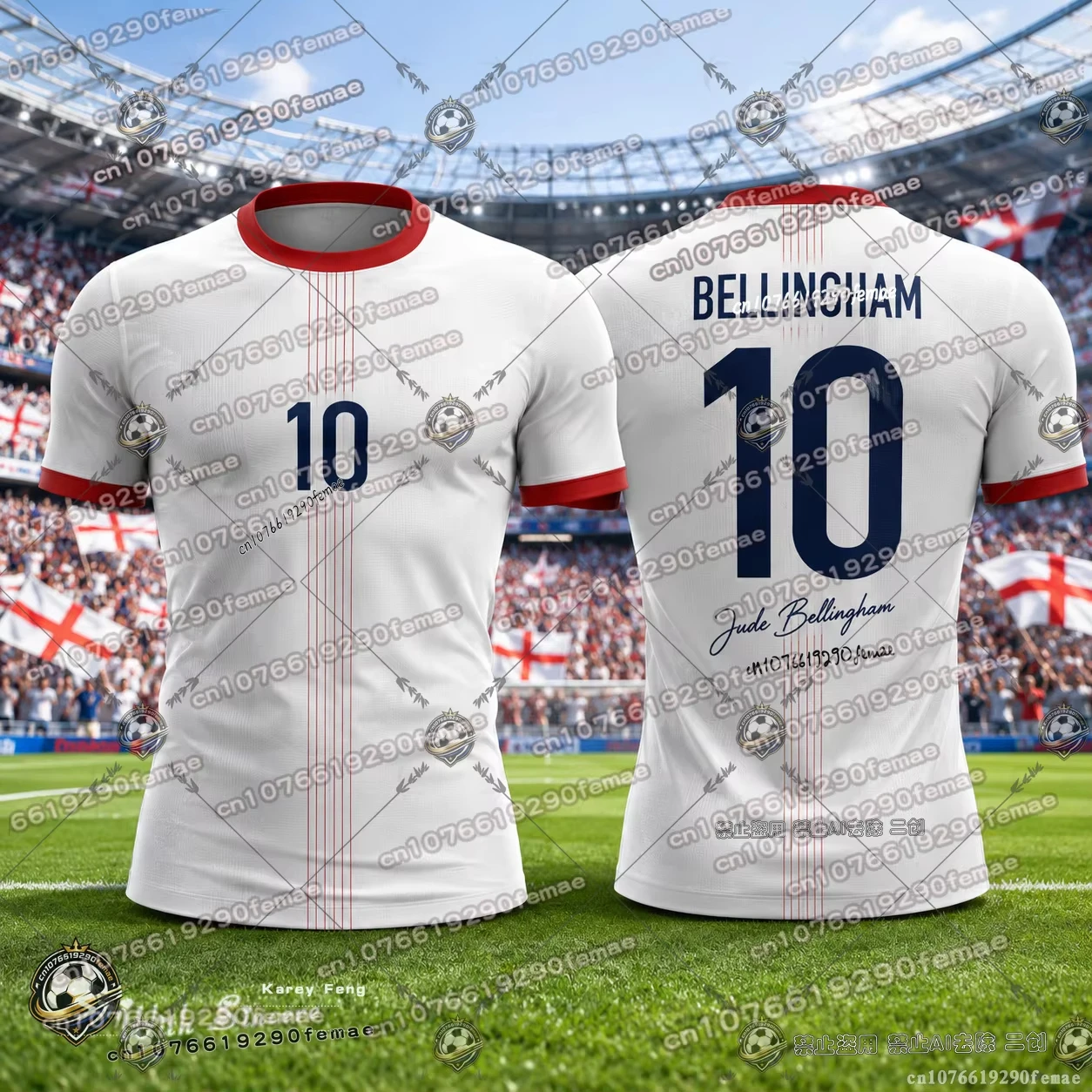 2026 Sommer Bellingham Nr. 10 Fußballtrikot Fan-Souvenir-Shirt Atmungsaktiv Schnelltrocknend Bequemes Sporttrikot – Detail 7
