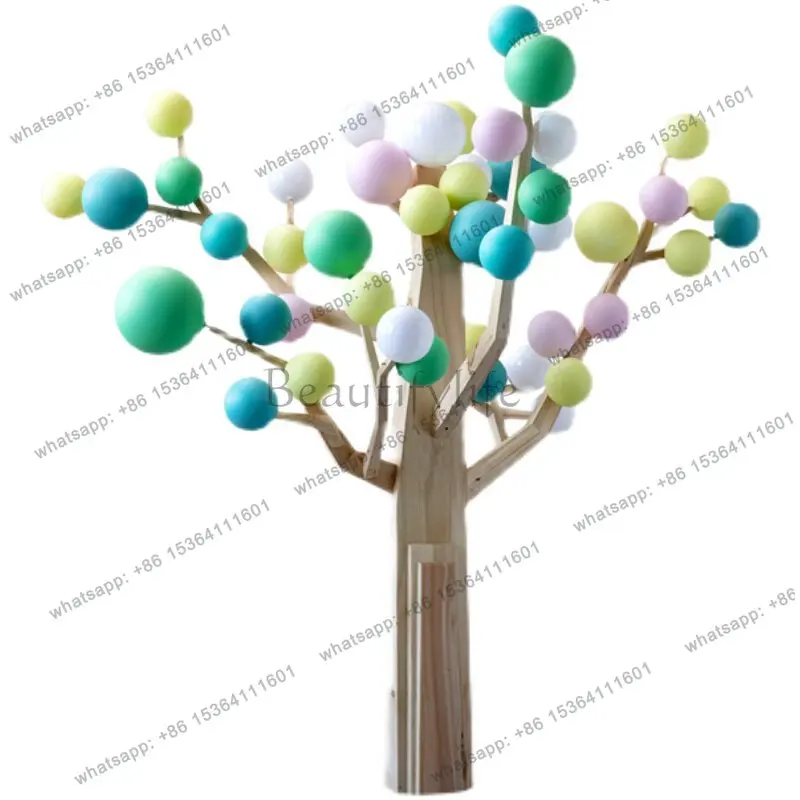 Colored tree ball large ornament floor installation art decoration