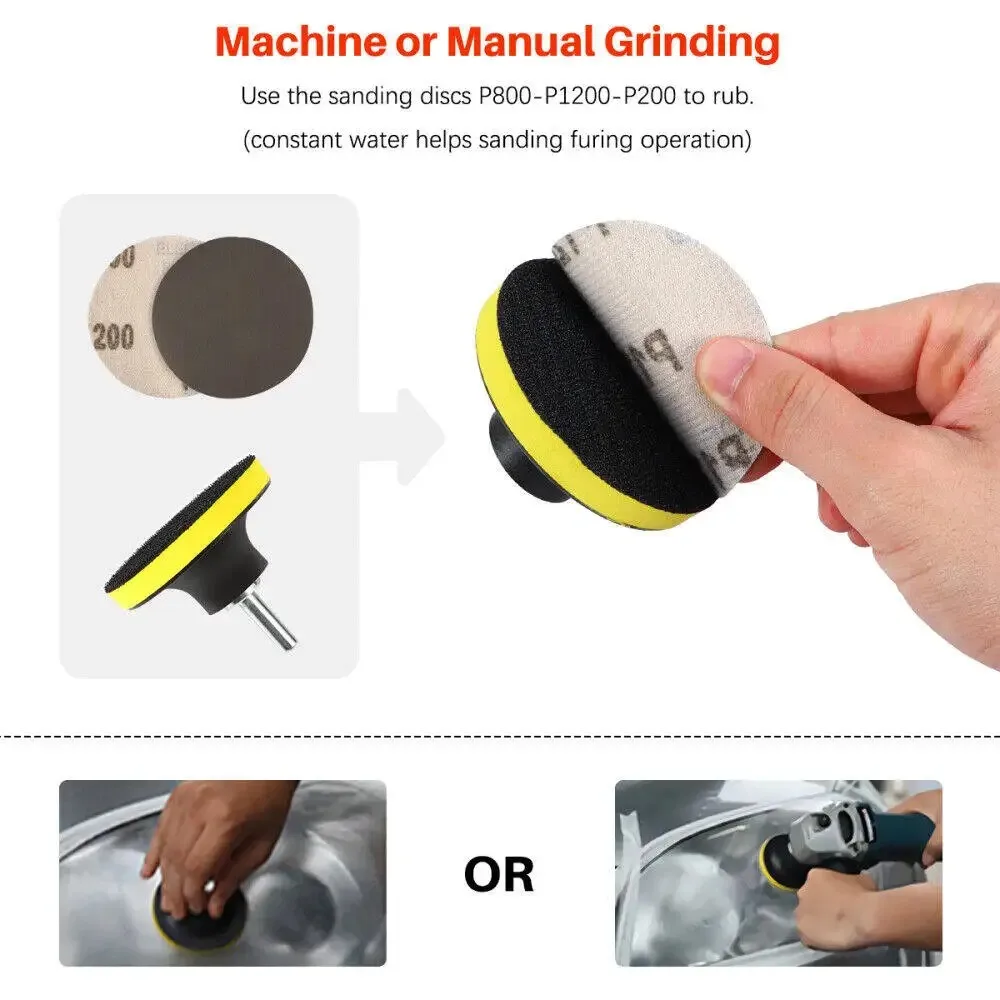 16pcs Car Headlight Lens Restoration Repair Kit Polishing Cleaner Cleaning Tools Headlight Restoration Kit Car Refurbishing Tool