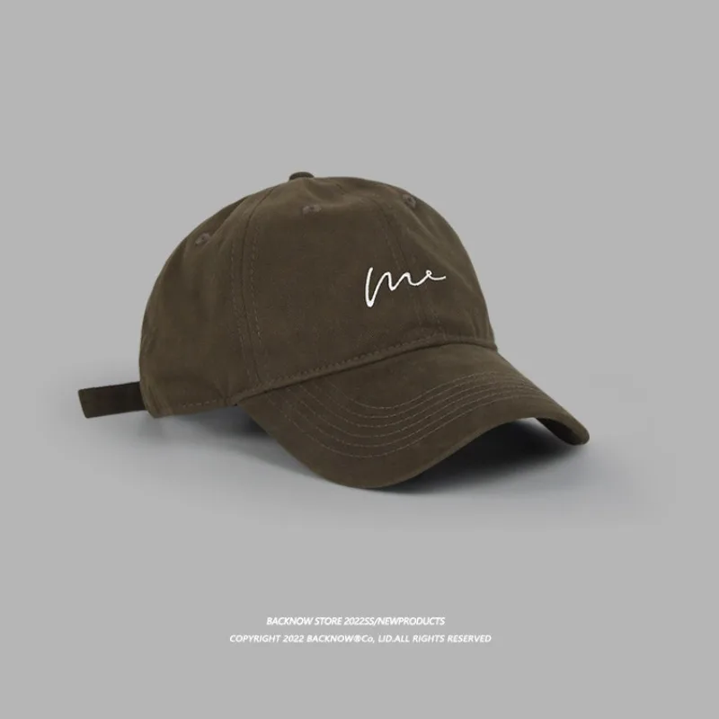 Original Design Big Head Circumference Cap Men's Japanese Korean Version Letter Fashion Retro Baseball Cap Women Baseball Cap