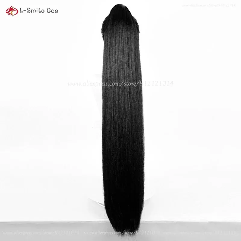 Парик для косплея Sage, черный, 96 см, зажим для хвоста, парики Sage, аниме, парик для косплея, термостойкие синтетические волосы, Хэллоуин для женщин + шапочка для парика