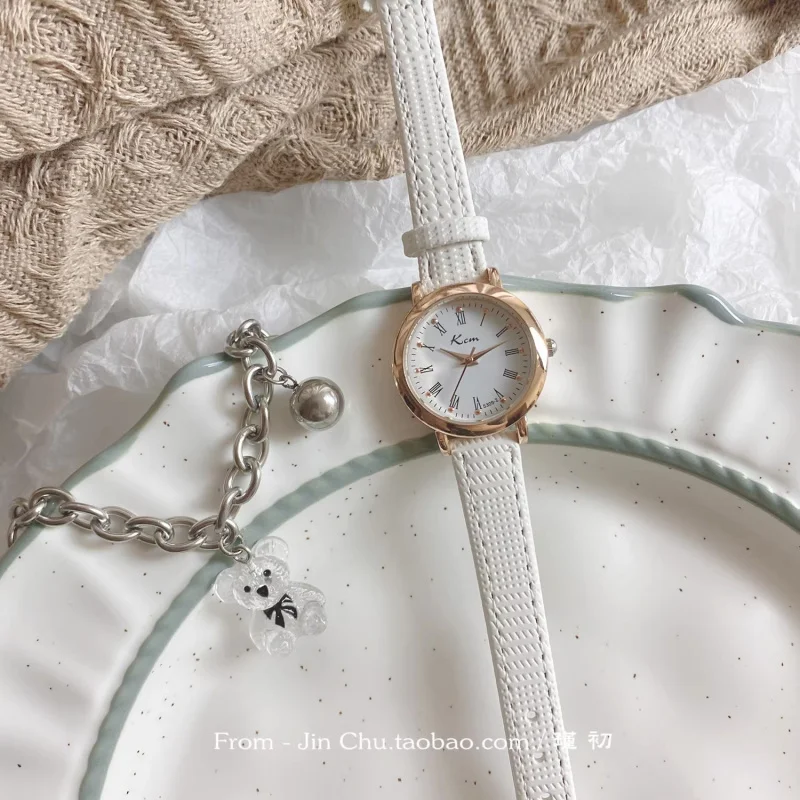 Reloj con cinturón para mujer, accesorio de estilo veraniego, sencillo, temperamento, diseño de interés especial