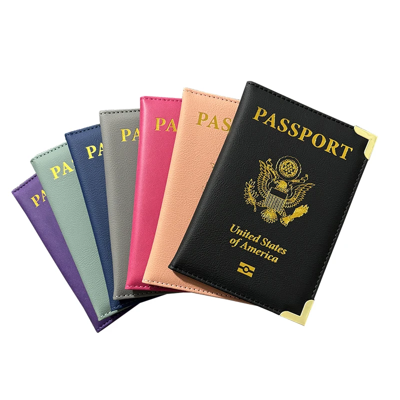 USA Passport Cover Travel Wallet Women Pink Passport Holder Designer Travel Passport Case Pouch Pasaporte