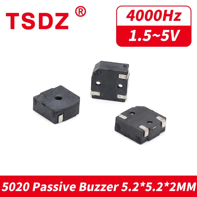 1pcs SMD Buzzer 5020 Dimension 5.0x5.0x2.0mm Passive Sound Generator 3.6v Environmental Miniature Buzzer