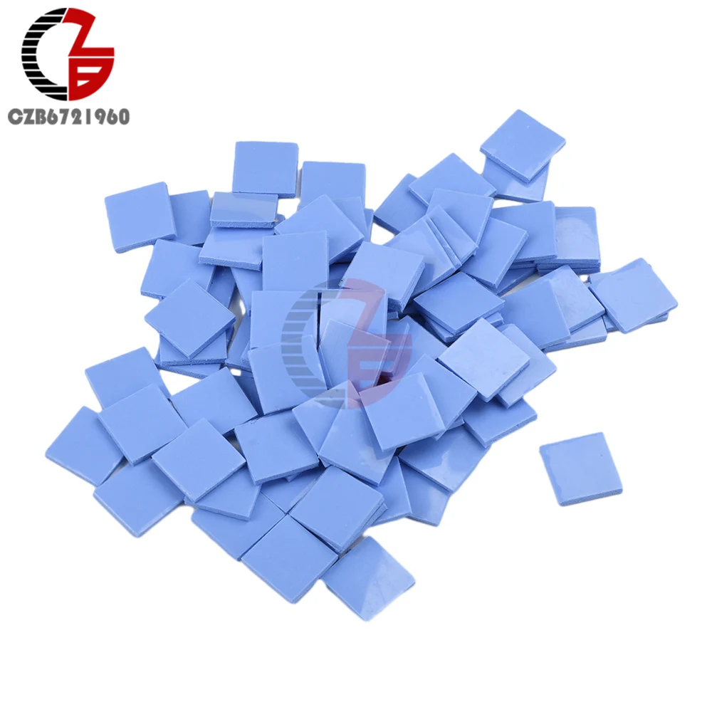 100PCS Thermal Insulating Silicone Sheet Thermal Pad CPU IC GPU Repair Pre-cutting Mat Heatsink Cooling Thermopad