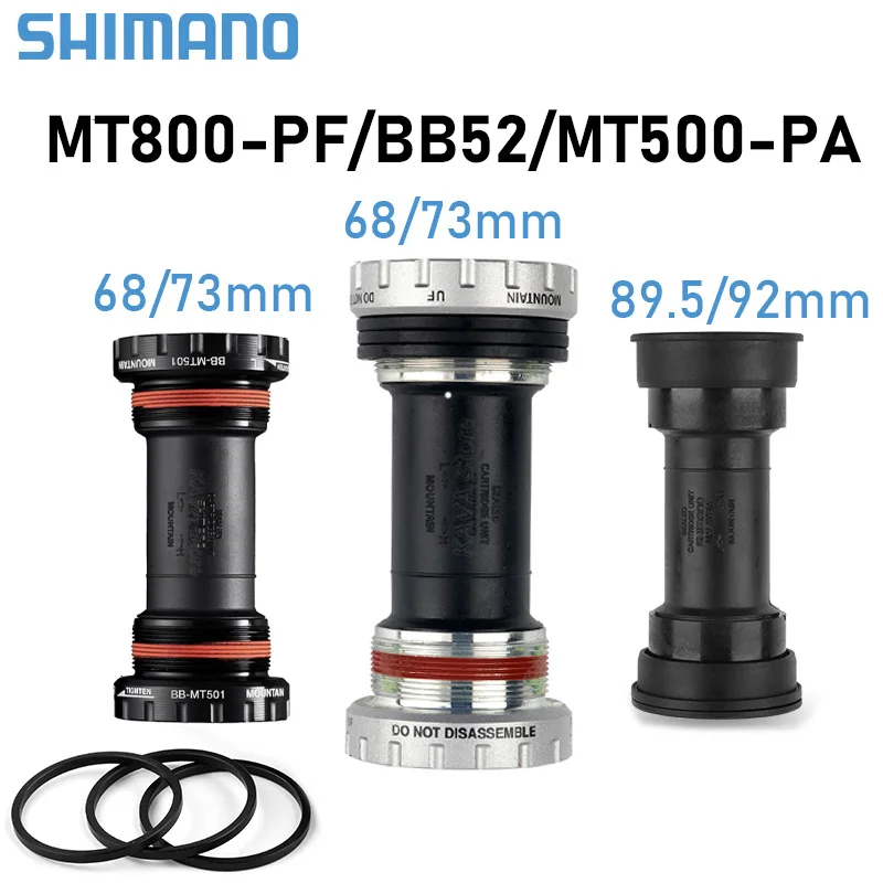 Shimano Deore XT MT800 BSA Bottom Bracket BB52 68/73mm Central Movement BB-MT500 PA Press Fit 89.5/92mm Hollowtech II MTB Part