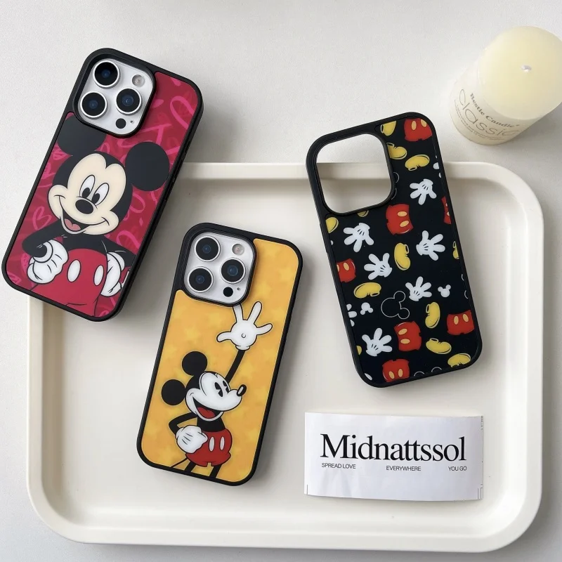 

Cute cartoon Funny Mickey Mouse Magsafe Wireless Charge Case For iPhone 11 12 13 14 15 16 17 Pro Max Plus Disneys Magnetic Cover