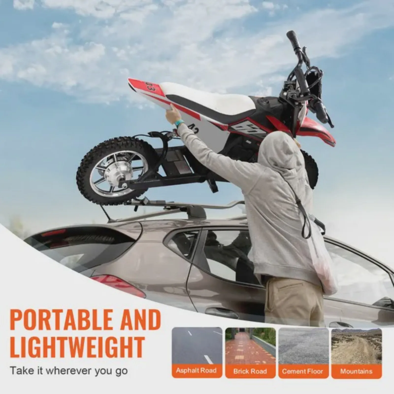 

Kids Ride On Motorcycle 36V Battery Powered Electric Motorcycle with Speed Up to 15.5mph Treaded Tires Battery Gauge Dual Brakes Ride on Toys for Children Boys Girls Aged 14+