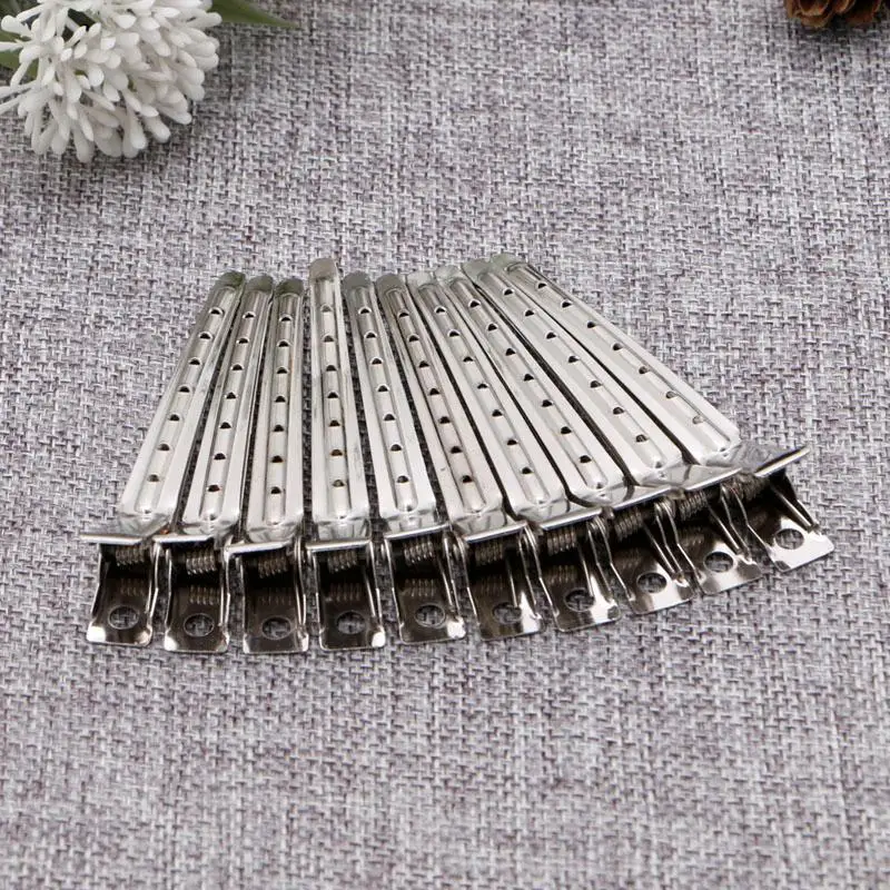 U0DE جديد 10 قطعة مقاطع الشعر الفولاذ المقاوم للصدأ تصفيف الشعر بطة بيل التمساح كليب