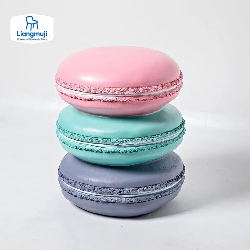

Табурет из смолы с рисунком еды, кукуруза, мороженое, пончик, десертный стул, угловой столик для ресторана, декора гостиной, подставка для ног, пуфик