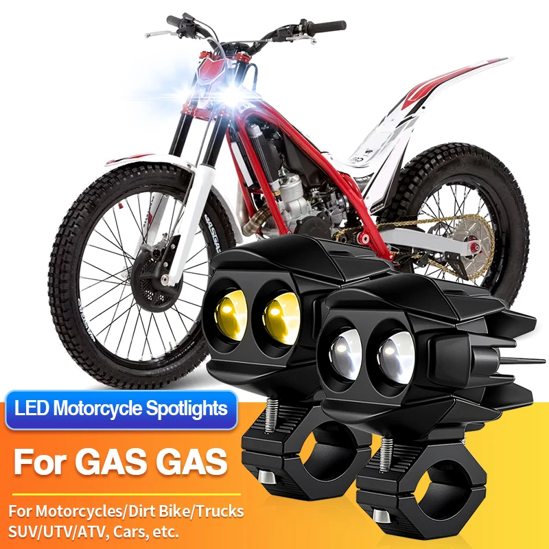 

1 Set LED Motorcycles Headlight Dual Color Spotlight Truck Car SUV ATV for GAS GAS MC85 19/16/17/14/MC125/MC250/MC450/SM700/TXT