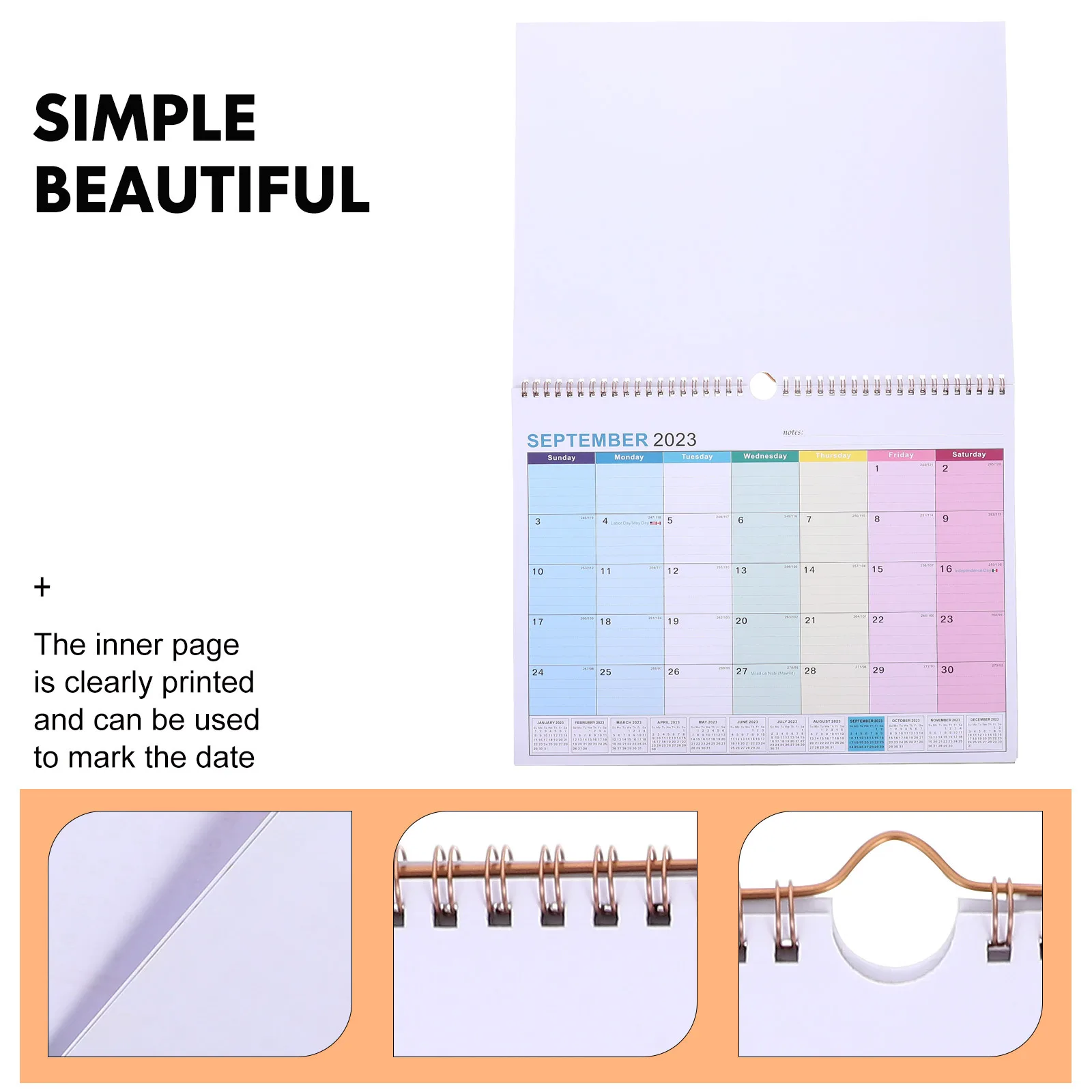 

Delicate Planner Calendar Creative Agenda for Home Office Monthly Schedule Wall Hanging Paper Calendar Decorative Planner
