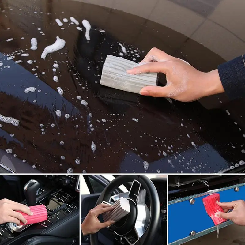 Car Wash Sponge Block High Density PVA Auto Cleaning Sponge Wipe Strong Water Absorption Car Wash Sponge Pad Wax Polishing