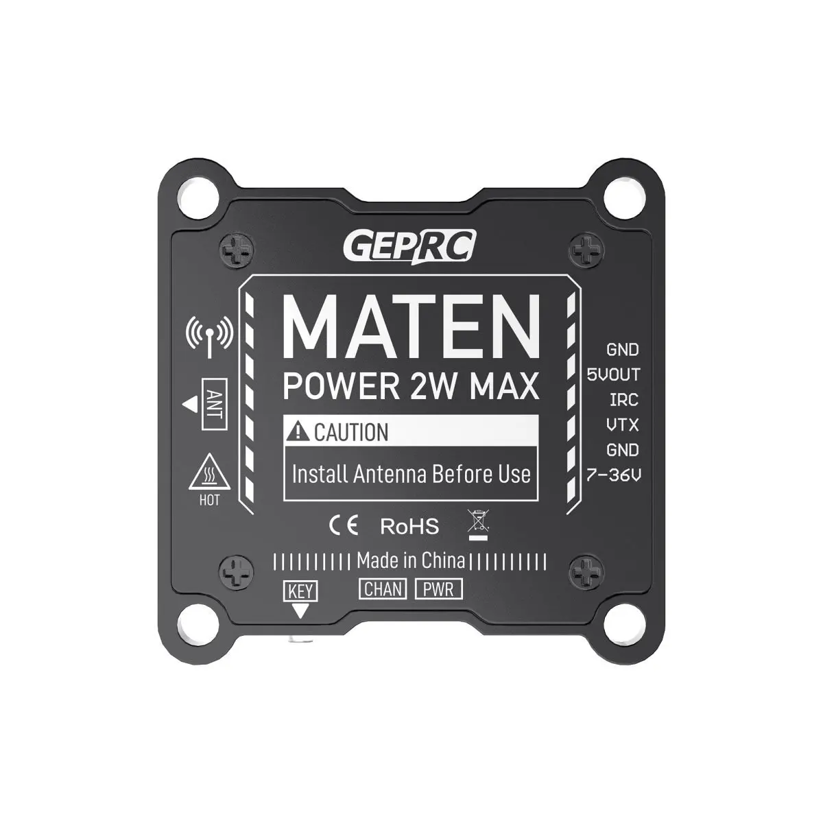GEPRC MATEN 1.2G 2W VTX 25mW/2000mW الارسال 1080 - 1360 Mhz ل FPV طويلة المدى سباق الطائرة بدون طيار نقل إشارة مستقرة #4