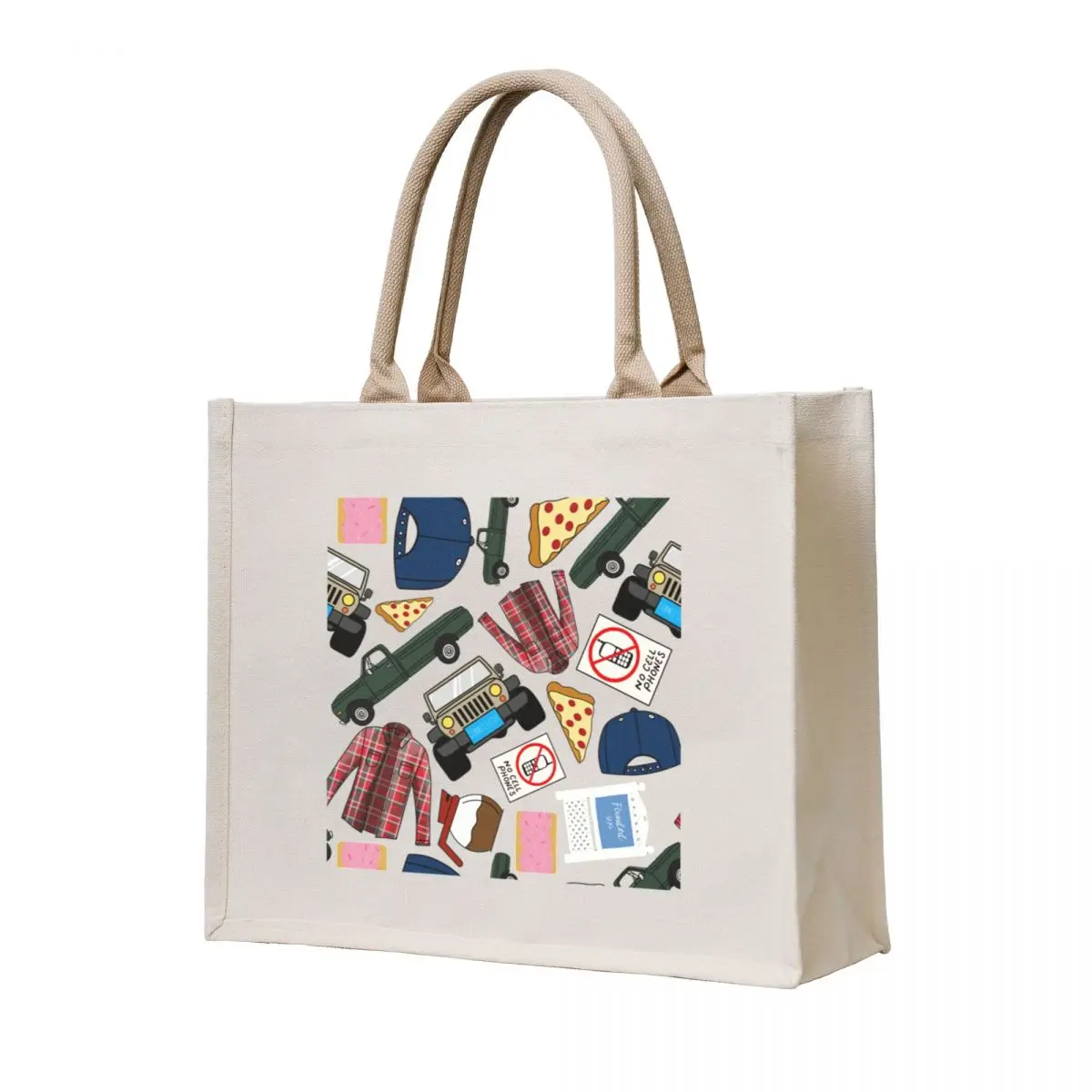 

Luke Lorelai Fan Pattern Icons All Over Print Blue Pack Tote Bag Handbags women Gift bag