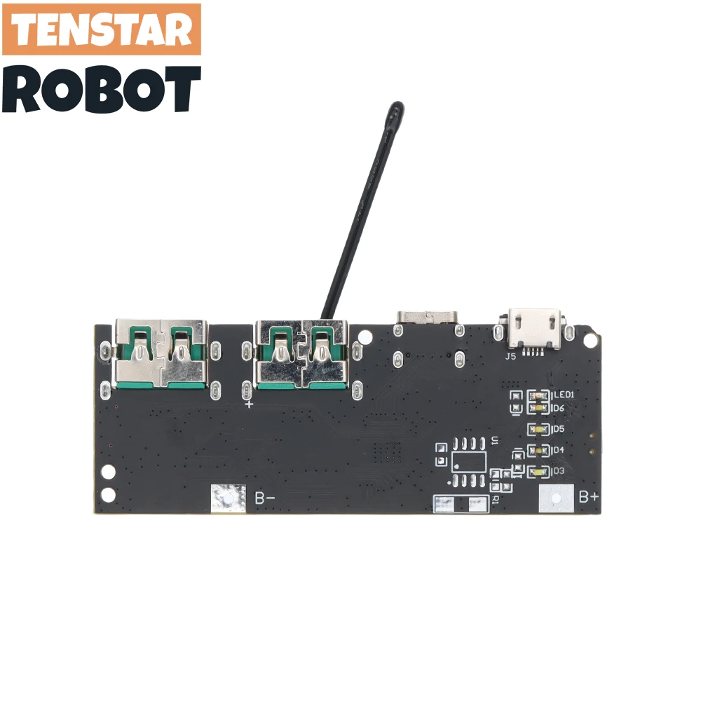 QC4.0 QC3.0 LED Dual USB 5V 4.5A 22.5W Micro/Type-C USB Mobile Power Bank 18650 Charging Module Temperature / Circuit Protection