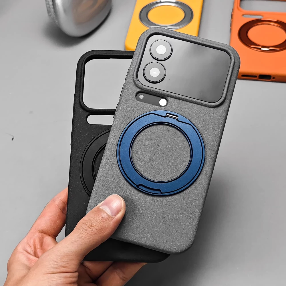 

For Xiaomi 17 Pro Max Case Hard Frosted Luxury Magnetic Bracket Non-slip Shockproof Phone Cover For Xiaomi 17 Pro Shell Bumper