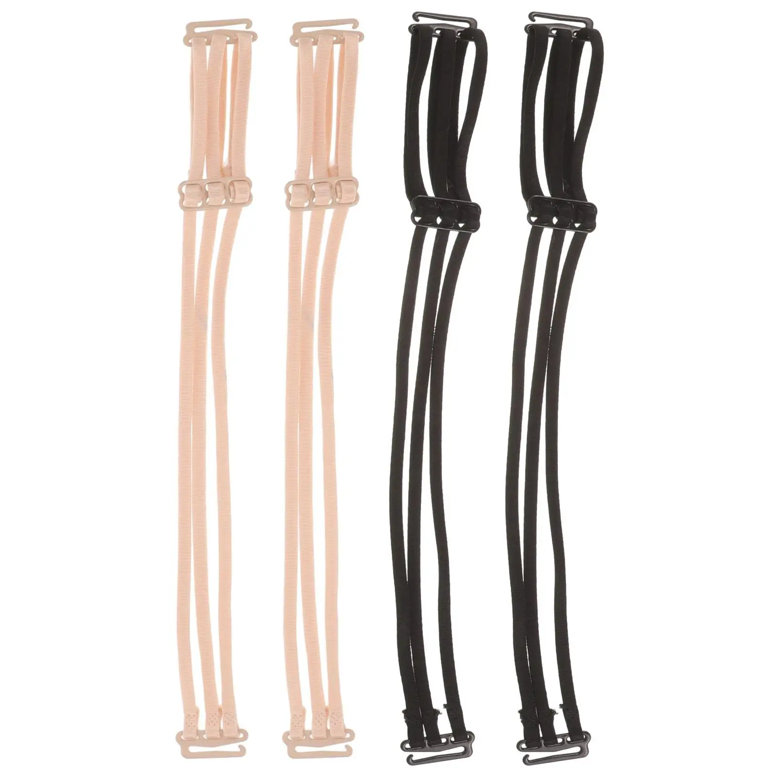 

2 Pairs Elastic Bra Straps Adjustable Shoulder Extensions Detachable Replacement Nylon Strapless Dress Underwear Accessories