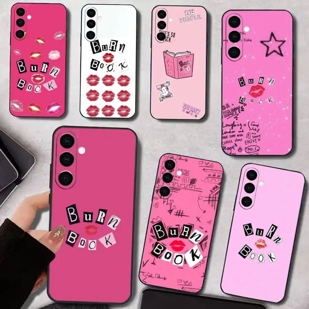 

M-Mean Girls B-Burn Book Phone Case For Samsung Galaxy A73,A72,A71,A70,A53,A52,A51,Others Soft Black Cover