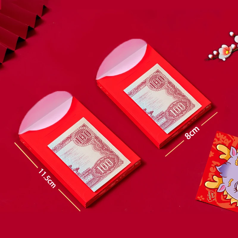 6Pcs Cartoon Spring Festival Red Envelope Gift ,Chinese Zodiac Snake Year Lucky Money Pockets Lucky Money Envelopes For Children