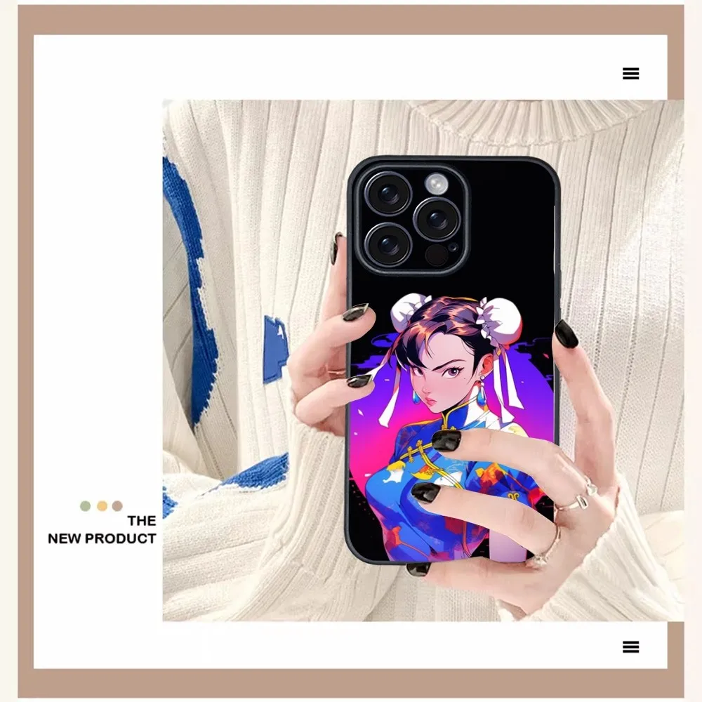 Chun-Li Game-Street-Fighters Phone Case For iPhone 16 15 14 13 12 11 PRO MAX PLUS Mini TPU Soft to Skin-friendly case