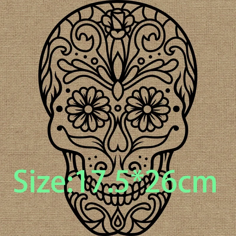 Vinyl Stickers Sugar Skulls Skeleton Punk Dark Emo Street Hiphop DIY Heavy Metal Fashion DTF Screen Print alternative handmade