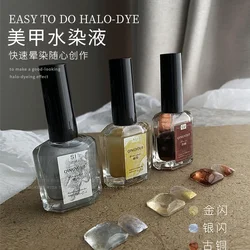 1Pc Watercolor Ink Nail Polish Dye Color Block Halo Blossoming Gradual Smudge Bubble Manicure Varnish DIY Nail Color Liquid