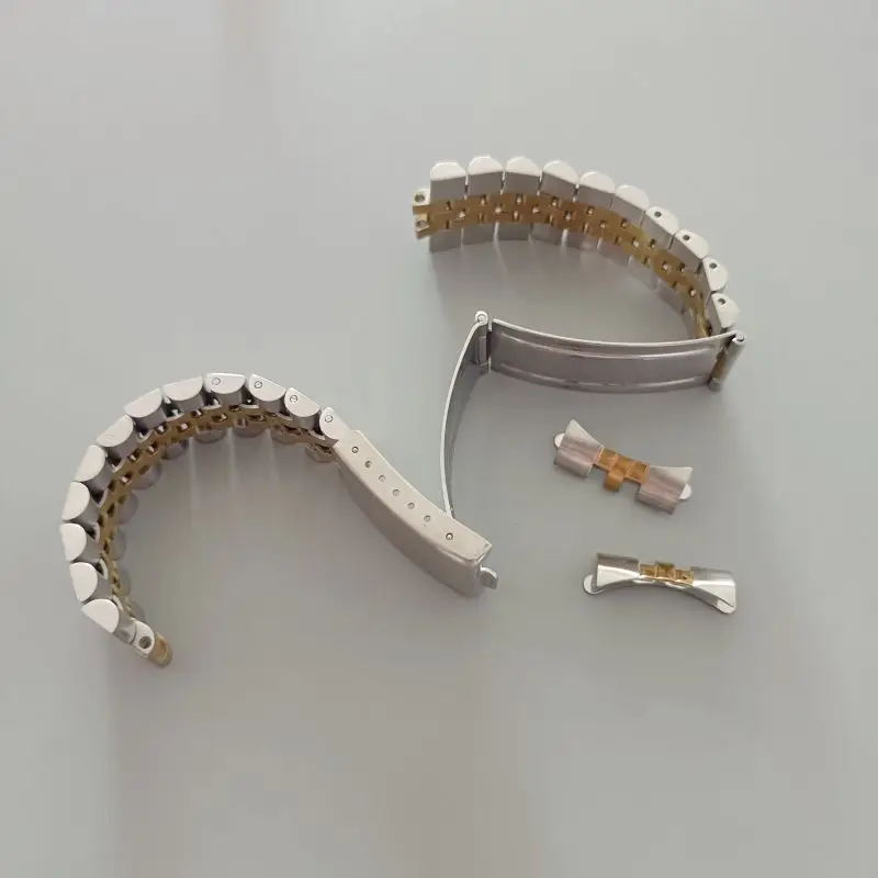 Vintage 18MM 19MM 20MM 316L Stainless Steel Jubilee Curved End Watch Band Strap Bracelet Fit For Seiko 5 ROX Watch