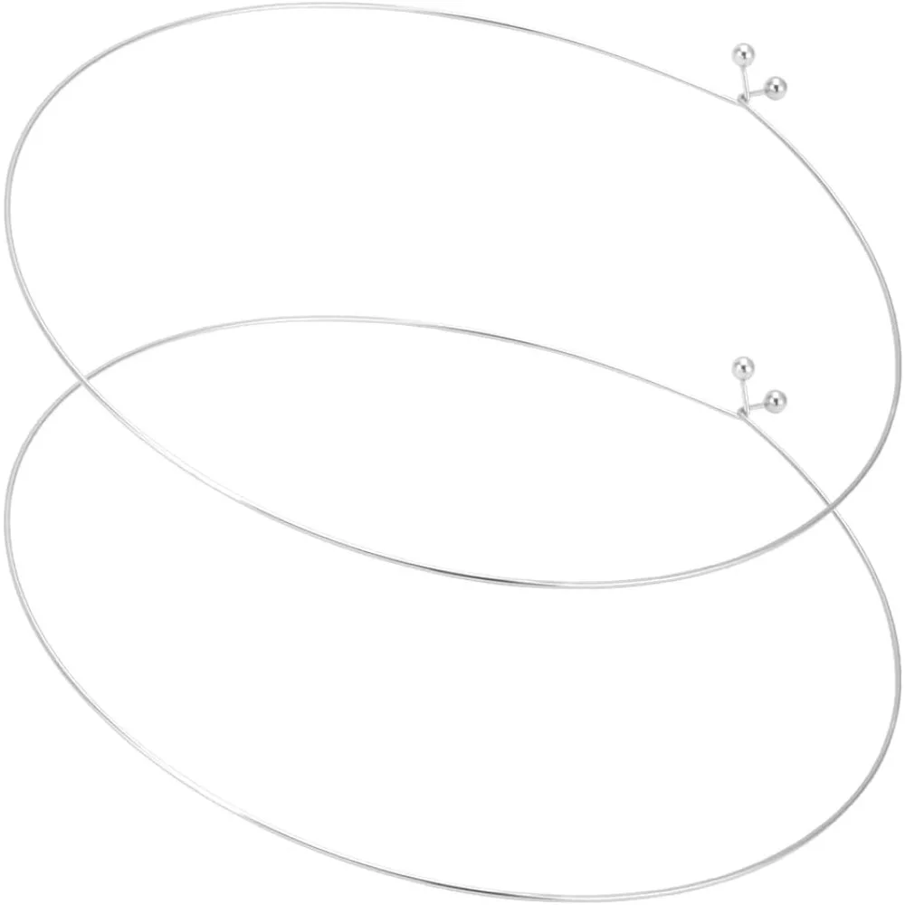 2 قطعة سلك التفاف طوق القلائد للنساء 304 الفولاذ المقاوم للصدأ المختنق القلائد المفتوحة المختنق قلادة معدنية عادي Chocker طوق