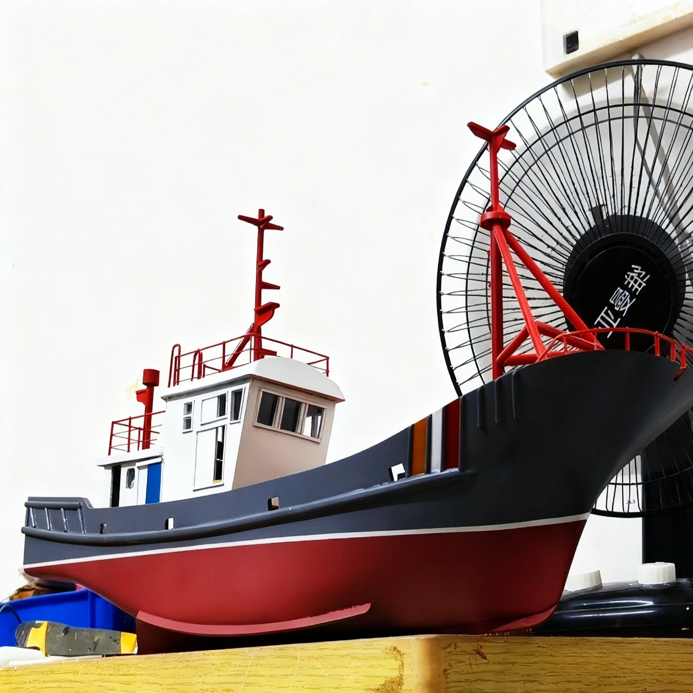 RC السفن 1/35 63 سنتيمتر مقلد جيانغسو التحكم عن بعد قارب الصيد ثلاثية الأبعاد مطبوعة مع تفاصيل معالجة الضوء RC عارض قوارب لعبة السفينة #4