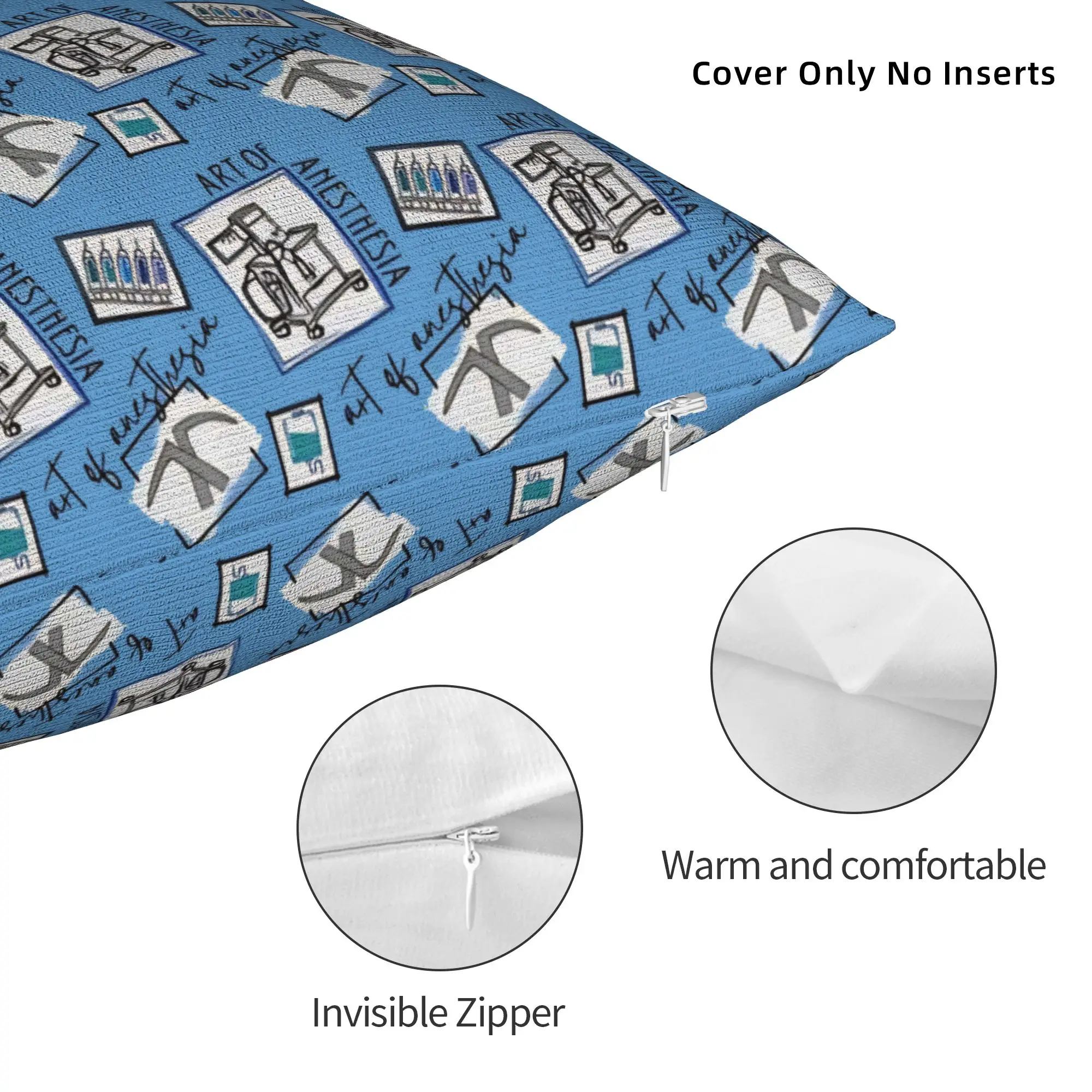 Anesthesia Anesthesiology Medical Pillowcase Printed Cushion Cover Gift Anesthetist Throw Pillow Case Cover Bed Drop Shipping