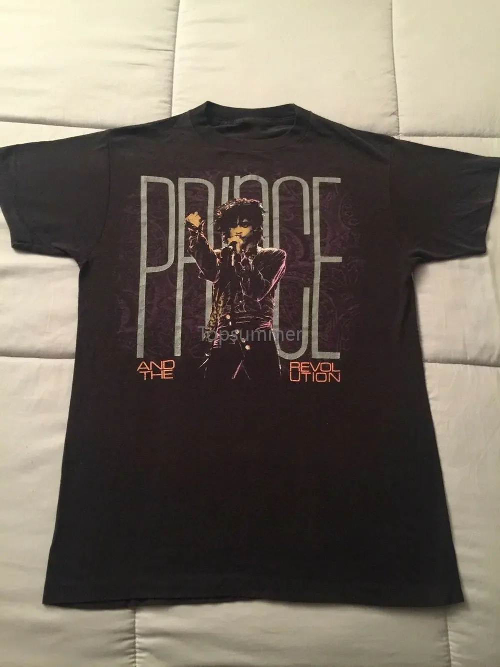 Rare Prince Vintage Concert T-Shirt Tshirt From 1985 Purple Rain Tour Lqqk Tee Shirt Funny Tops