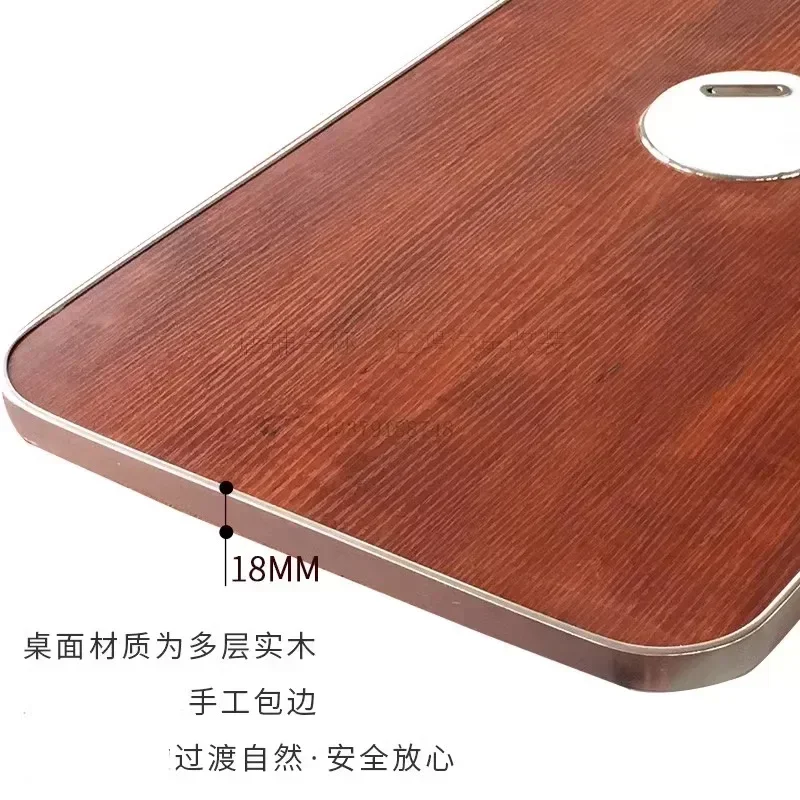 RV lift table board with cup holder, metal steel strip edging, 800 * 400 detachable solid wood multi-layer table board