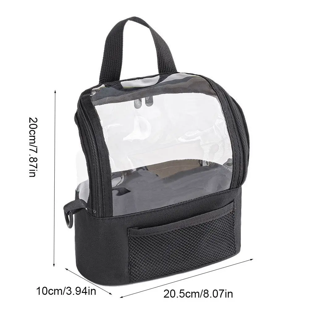 Professional Makeup Brushes Shoulder Bag Transparent Oxford Cloth Cosmetic Storage Bag Lightweight Multifunctional