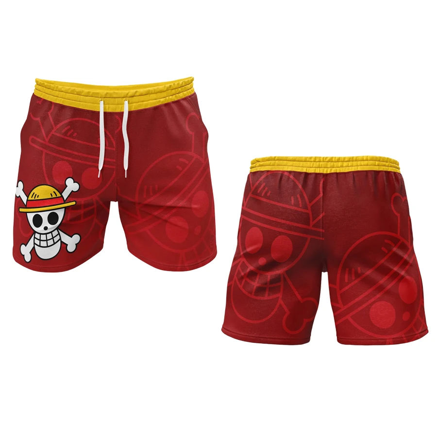 

One Piece Character Symbols Pattern Anime Periphery Adult Kids 3D Printed Shorts Summer Quick-dry Athleisure Beach Shorts