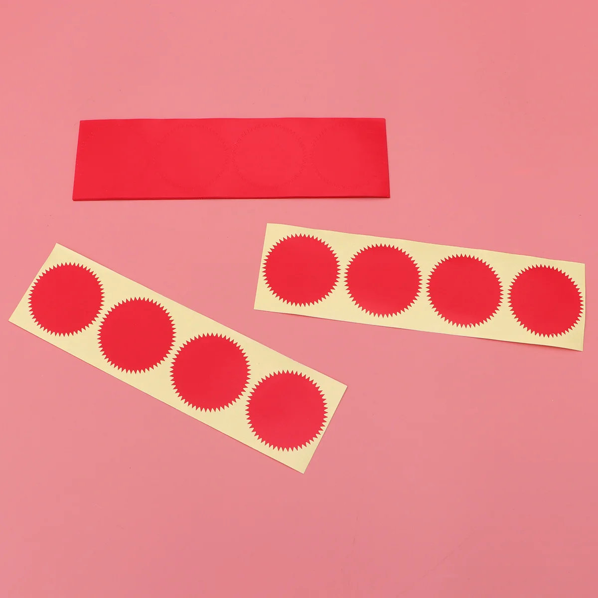 

40 Pcs Self-adhesive Stickers Jagged Lace Sealing DIY Scrapbook Decal Gift Packing Paste